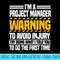 Project Manager Leader Employee Warning To Avoid Injury - High Resolution PNG Collection - Perfect for Sublimation Mastery
