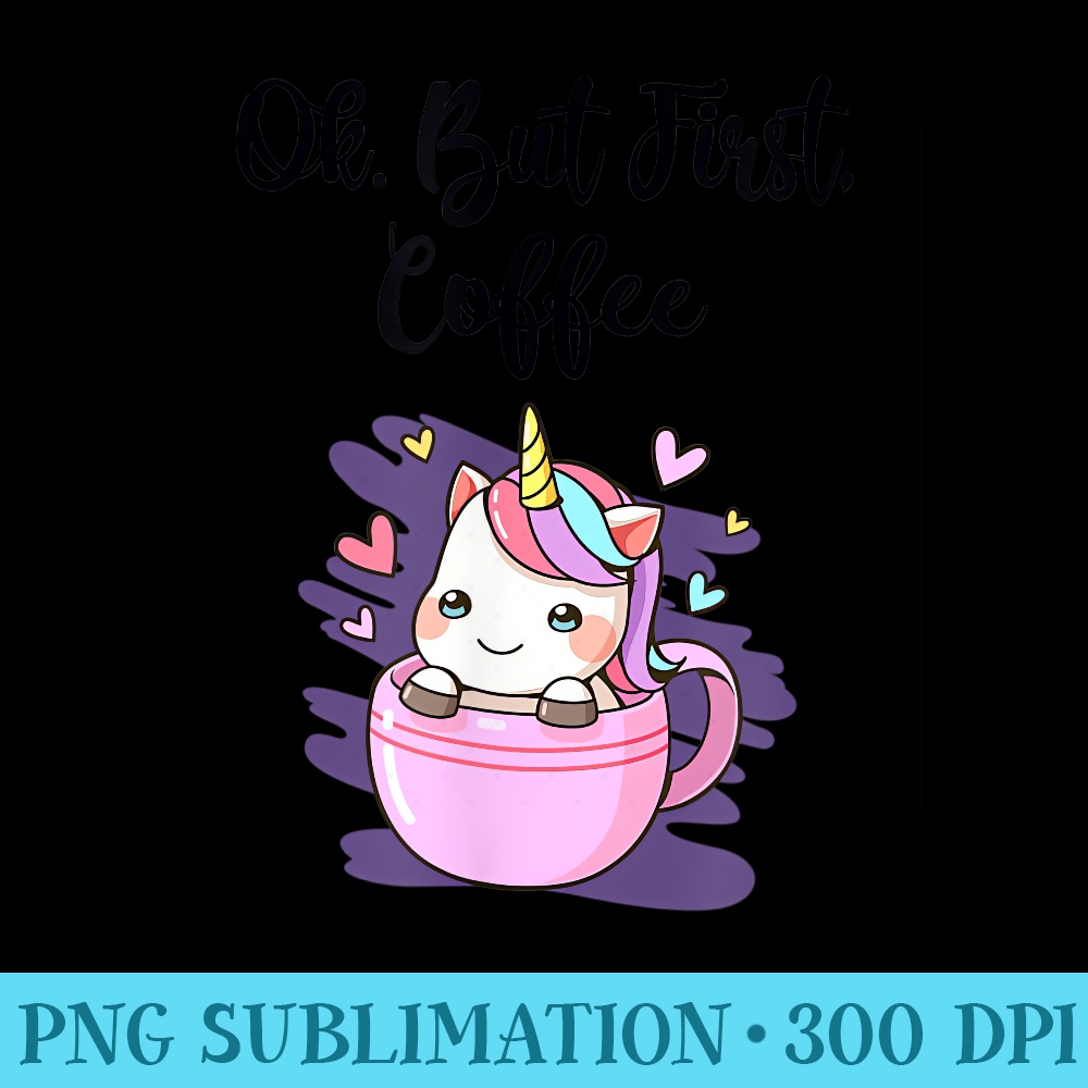 Ok But First Coffee Funny - PNG Clipart Download - Bold & Eye-catching