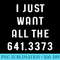 Just Want All The 641.3373 Coffee Funny Dewey Decimal - High Quality PNG Download - Perfect for Personalization
