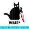 Cat What Funny Black Cat , Murderous Cat With Knife Zip Hoodie - Digital PNG Artwork - Unique And Exclusive Designs