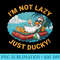 Not Lazy, Just Ducky Tropical Beach Relaxing Duck Design Premium - Sublimation PNG Designs - Quick And Seamless Download Process