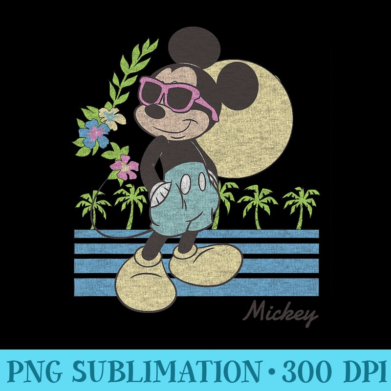 Disney Mickey And Friends Mickey Retro Beach Premium - PNG Graphics - Unleash Your Creativity