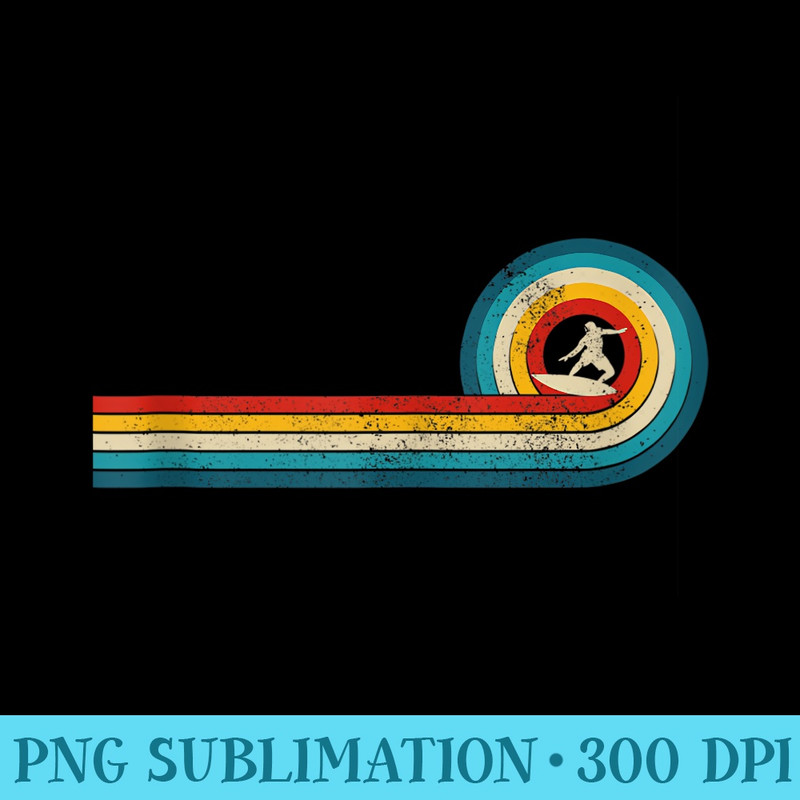 Surfer Vintage Wave Retro Surfing Surf Beach - PNG design downloads - Revolutionize Your Designs