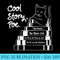 Cool Story Poe Black Cat Edgar Allan Poe - Printable PNG Graphics - Stunning Sublimation Graphics
