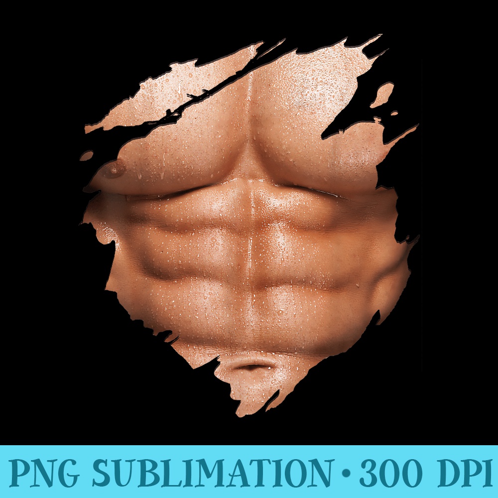 Chest Six Pack Abs Muscles Bodybuilder - PNG Graphics - Capture Imagination with Every Detail
