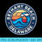 Bethany Beach Delaware DE Vintage Nautical Waves Design - High Quality PNG Files - High Resolution And Print-Ready Designs