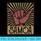 Vintage Shaka Samoa Samoan Beach Sunset Surfer - Exclusive PNG designs - Stunning Sublimation Graphics