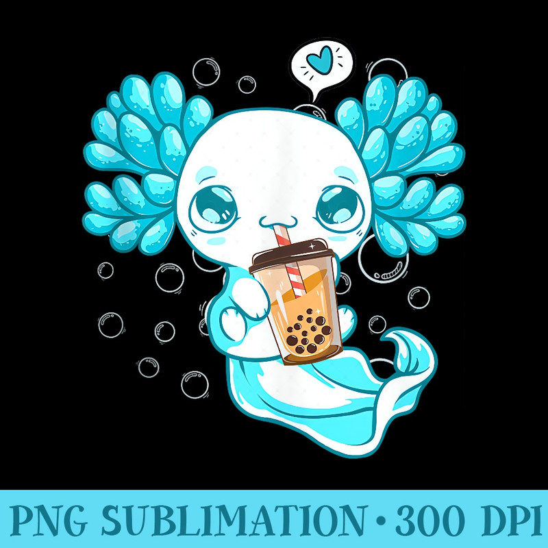 Boba Tea Bubble Tea Milk Tea Anime Cute Axolotl Kawaii Japan - PNG Download Source - Add a Festive Touch to Every Day