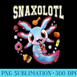 axolotl snaxolotl food lover plush pet s - casual shirt png