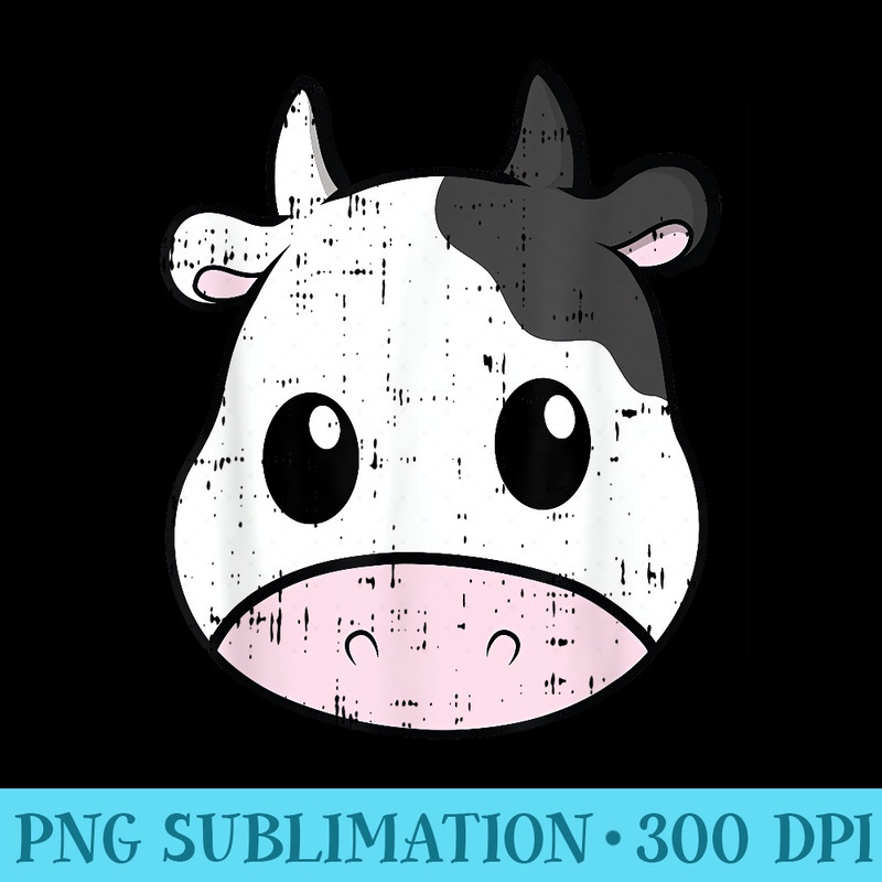 Cow Print Skin Pattern Kawaii Face Cute Animal Lover - Sublimation patterns PNG - Instant Access To Downloadable Files