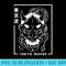 Japanese Demon Hannya Oni Mask Drawn Minimalistic Japan Art - Sublimation backgrounds PNG - Quick And Seamless Download Process
