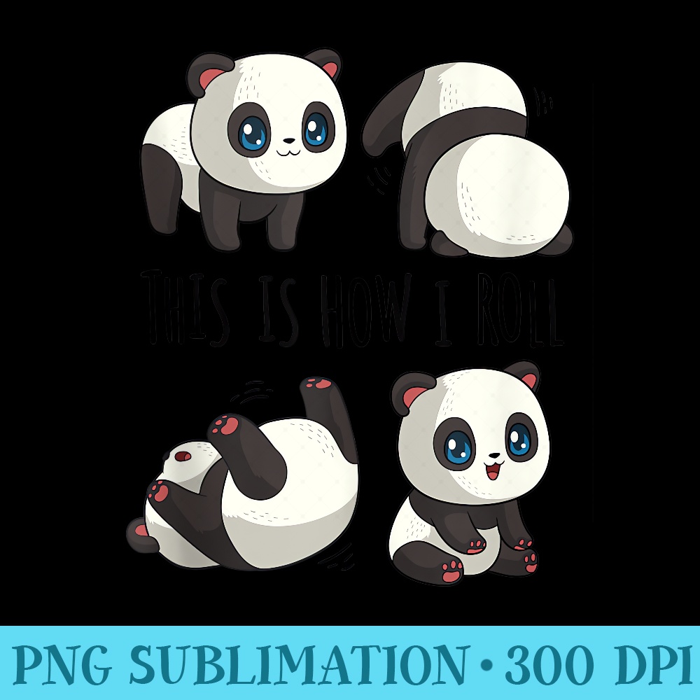 Chibi Cute Panda For Girls Little Bear Panda Panda - PNG Art Files - Add a Festive Touch to Every Day