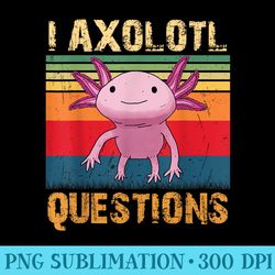 axolotl i axolotl questions retro cute anime - digital png artwork