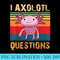 Axolotl I Axolotl Questions Retro Cute Anime - Digital PNG Artwork - Eco Friendly And Sustainable Digital Products
