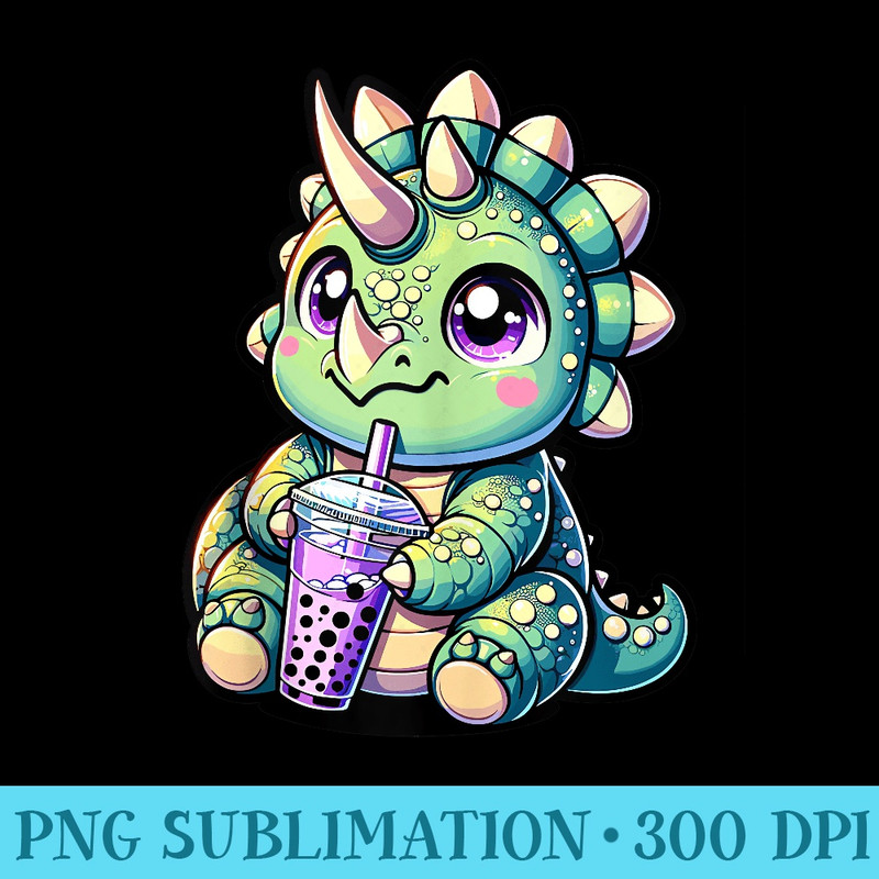 Cute Dinosaur Unicorn kawaii Bubble Tea Anime Kawaii Milk - High Quality PNG Download - Unleash Your Creativity