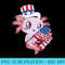 s Axolotl 4th of July USA Flag Patriotic Cute Kawaii Axolotl - Modern PNG designs - Unique And Exclusive Designs