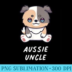 aussie uncle kawaii australian shepherd dog owner family - shirt mockup download