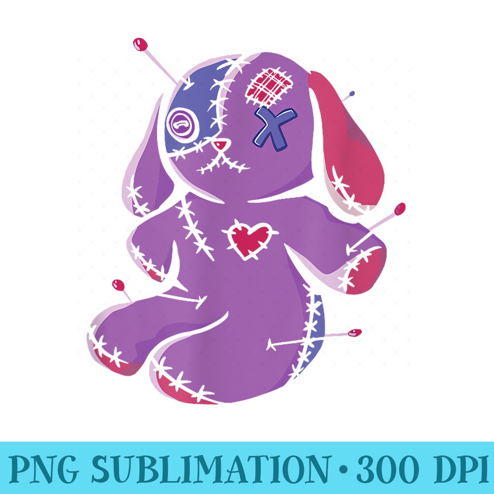 Pastel Goth Creepy Kawaii Bunny Voodoo Doll - PNG Download Transparent Background - Add a Festive Touch to Every Day