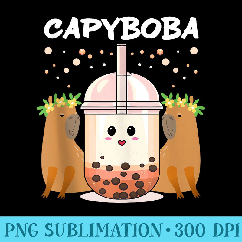 Capyboba Milk Tea Capybara Cute Animal Bubble Tea - PNG Picture Download - Unleash Your Creativity