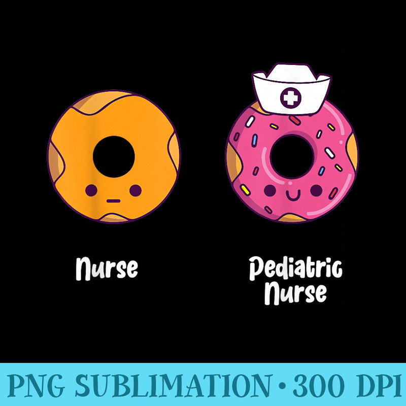 Kawaii Donut Childrens Nurse and Nurse - PNG Clipart Download - Limited Edition And Exclusive Designs