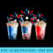4th Of July Bubbles Bubble Boba Tea American Flag Girl - Digital PNG Downloads - Easy-To-Print And User-Friendly Designs