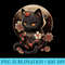 Kawaii Cat Japanese Black Anime Cat Graphic s Men - PNG Graphics Download - Lifetime Access To Purchased Files