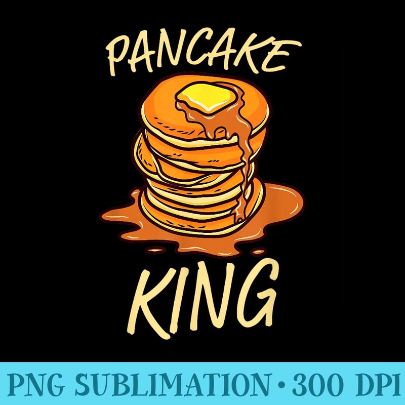 Funny Stack of Pancakes Cute Kawaii Pancake King - PNG Download Clipart - Unlock Vibrant Sublimation Designs