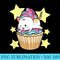 Cute Kawaii Cupcake Cat - Sublimation patterns PNG - Stunning Sublimation Graphics