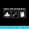 Choose Your Weapon Wisely Rock Paper Scissors - Shirt Artwork Download - Defying the Norms