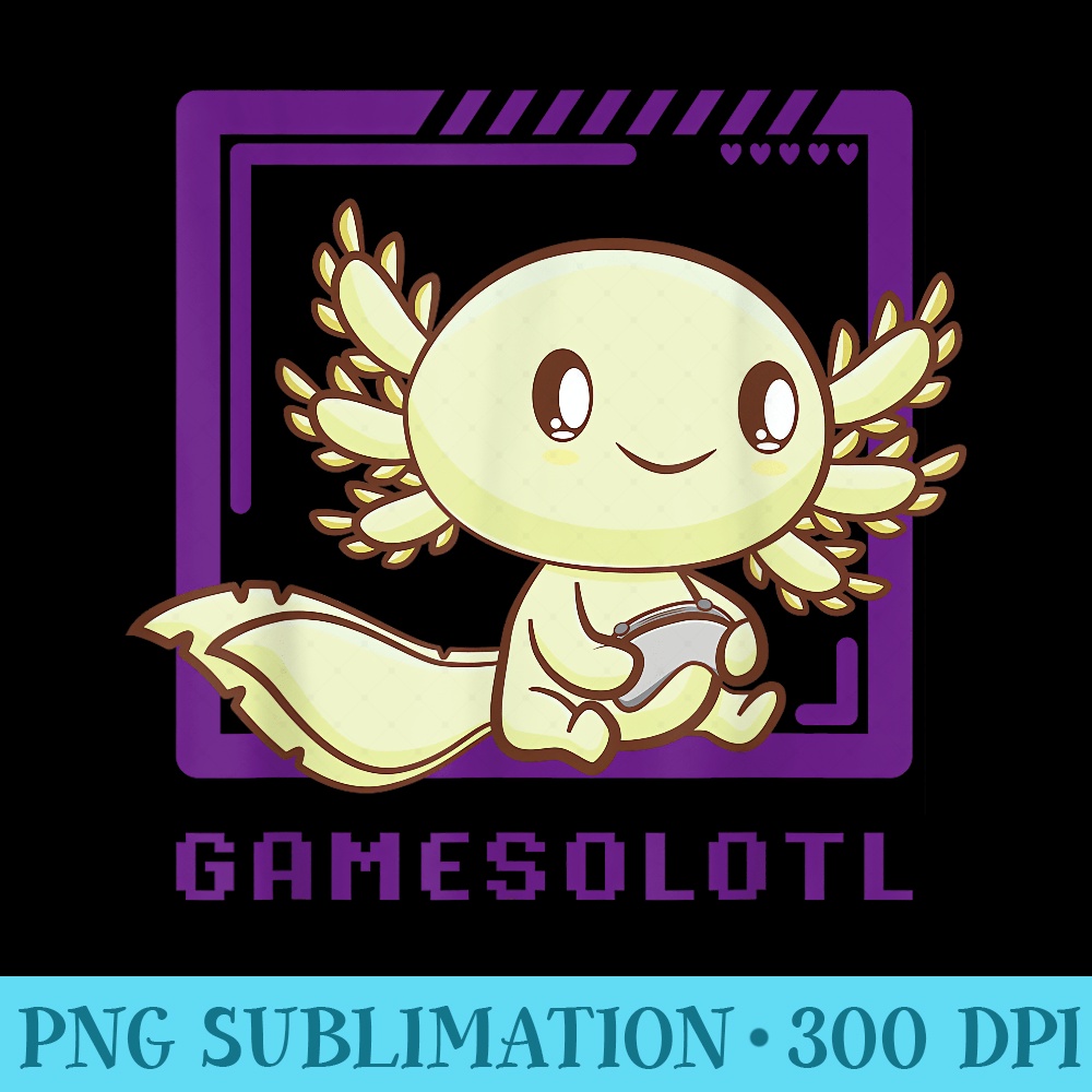 Gaming Yellow Axolotl Pet Ambystoma Mexicanum Walking Fish - PNG Download Gallery - Stunning Sublimation Graphics