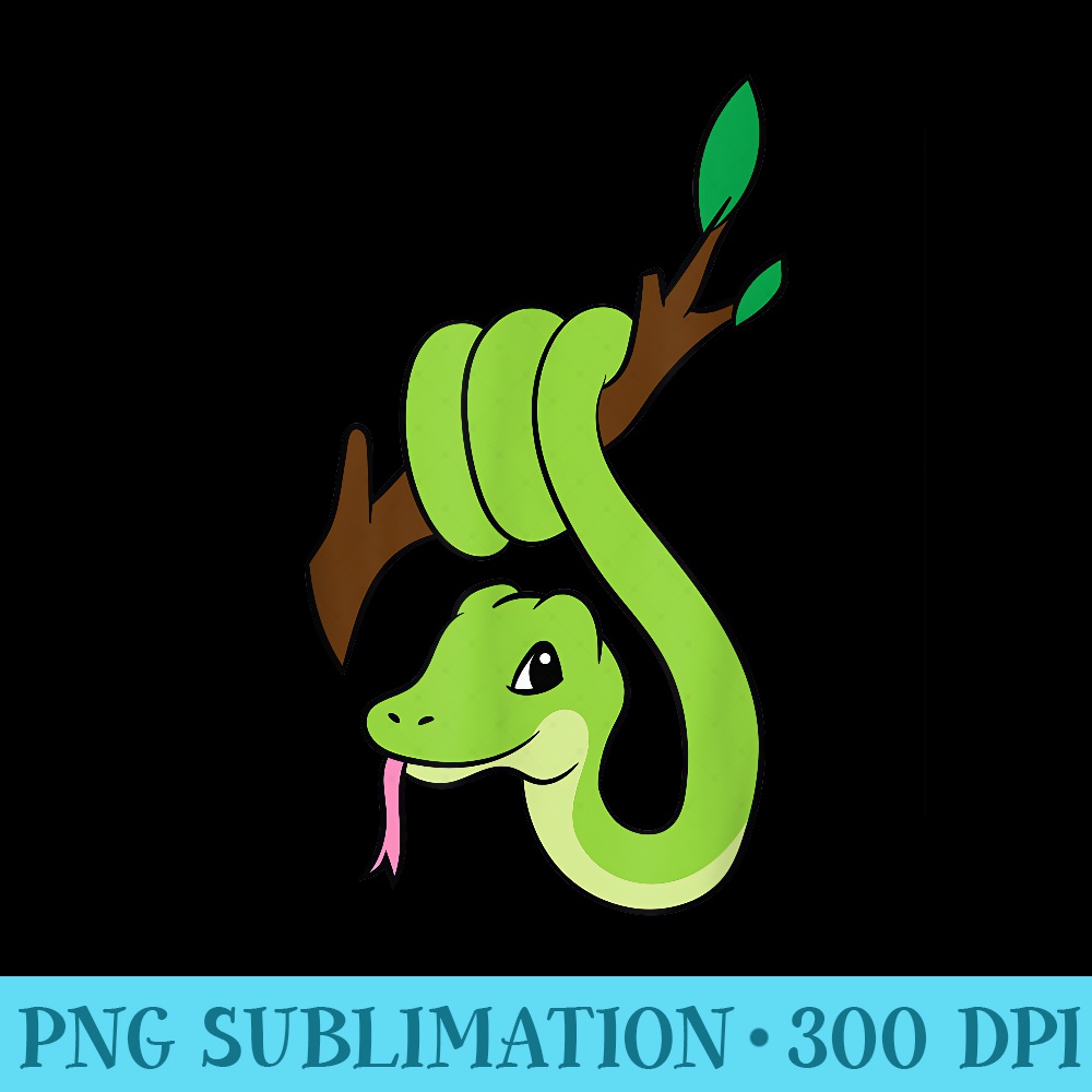 Green Snake On Branch Reptiles Snakes - PNG Graphics Download - Trendsetting And Modern Collections