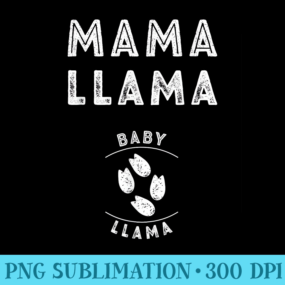 Cute Pregnancy Announcement T Mama Llama Christmas - Download Transparent Design - Transform Your Sublimation Creations