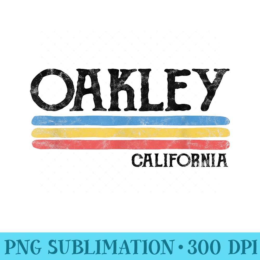 Vintage Oakley California CA Tshirt Souvenir - Download PNG Graphic - Revolutionize Your Designs