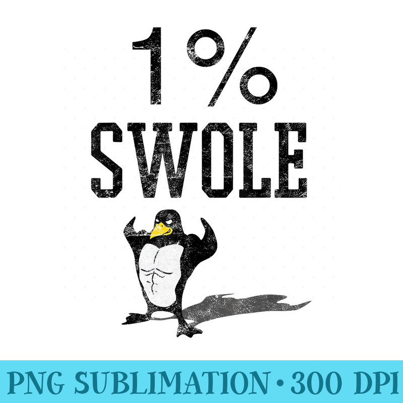 Funny Gym Rat Gym Muscle Penguin 1 Swole - PNG Image Gallery Download - Lifetime Access To Purchased Files