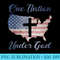 ONE NATION UNDER GOD Christian Cross American Flag USA Map - High Resolution PNG Graphic - Unique And Exclusive Designs