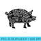 Parts of Pork Funny Hog Meat Cuts Chefs Cooks Butchers - Transparent PNG Resource - Trendsetting And Modern Collections