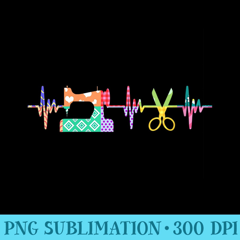 s Quilter Sewing Heartbeat For Quilting Lover MM - High Resolution PNG Collection - Fashionable and Fearless