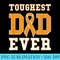 Toughest Dad Ever Leukemia Awareness Ribbon Fathers Day - Transparent PNG Clipart - Add a Festive Touch to Every Day