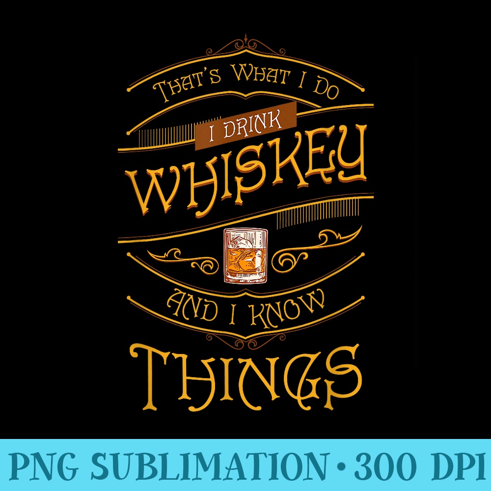 Funny I Drink Whiskey and I Know Things - PNG Download Button - Quick And Seamless Download Process