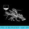 Lobster Wine Drinking Funny Beach Cruise Vacation - Sublimation artwork PNG download - Bring Your Designs to Life