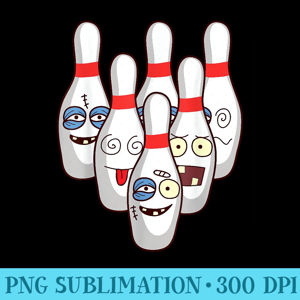 Beat Up Bowling Pins Cute Duckpins Playing - Download PNG Pictures - Add a Festive Touch to Every Day