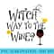 Witch Way To The Wine Halloween - Shirt Illustration PNG - Eco Friendly And Sustainable Digital Products