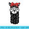 s Cute Llama Lover with Bandana gift Mom Llama T - High Resolution PNG Designs - Premium Quality PNG Artwork