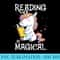 s Reading Is Magical Cute Book Lovers Nerds Unicorn Librarians - Shirt Image Download - Revolutionize Your Designs