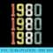 1980 Eighties Retro Vintage - Download PNG Pictures - Stunning Sublimation Graphics
