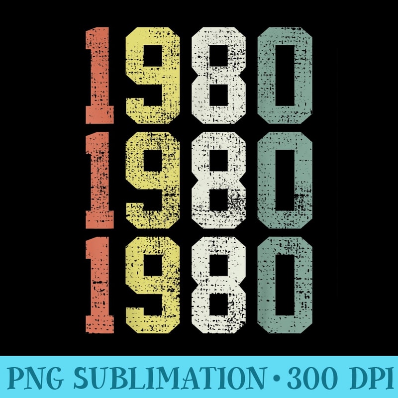 1980 Eighties Retro Vintage - Download PNG Pictures - Stunning Sublimation Graphics