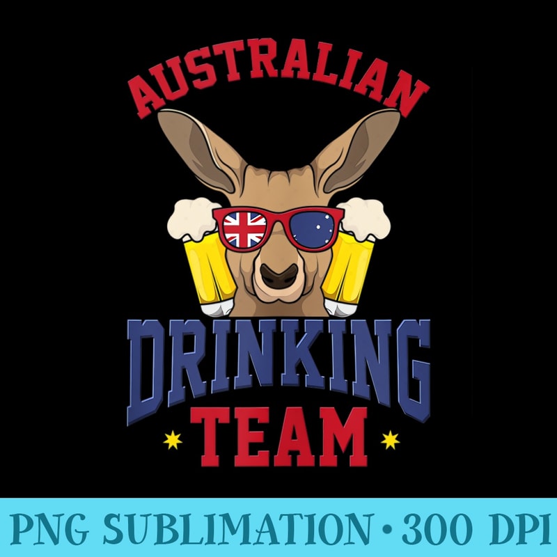 Classic Australian Drinking Team, Best Australia - Blank Shirt Template PNG - Add a Festive Touch to Every Day