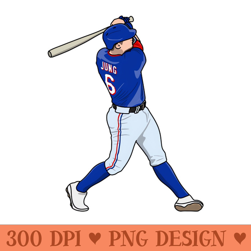 Jung the batter - PNG Clipart for Graphic Design - Perfect for Sublimation Mastery