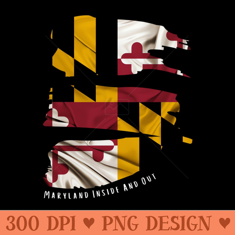 MARYLAND INSIDE AND OUT DESIGN - PNG Illustration Download - Bold & Eye-catching