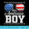 4th of July ALL AMERICAN BOY USA Flag Patriotic Family - High Resolution PNG Graphic - Quick And Seamless Download Process